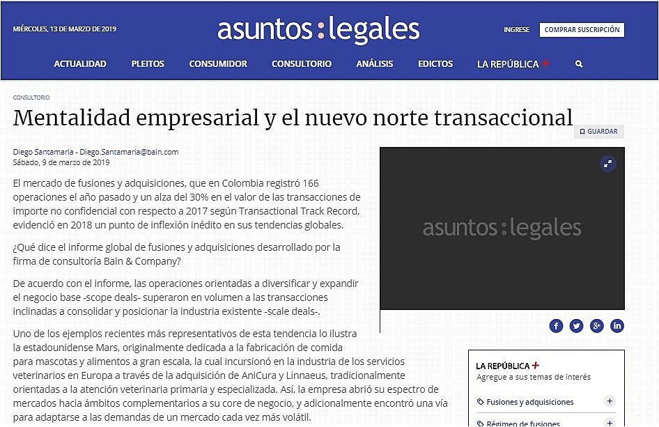 Mentalidad empresarial y el nuevo norte transaccional